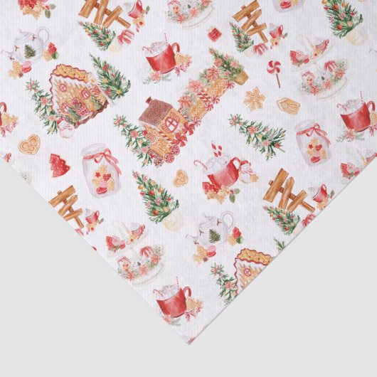 Christmas Gingerbread Red Seidenpapier (Detail)