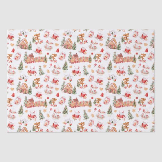 Christmas Gingerbread Red Seidenpapier (Vorderseite)