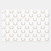 Christmas Gingerbread Reindeer Red Candy Canes Geschenkpapier Set (Vorderseite 2)