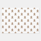 Christmas Gingerbread Reindeer Red Candy Canes Geschenkpapier Set (Vorderseite)