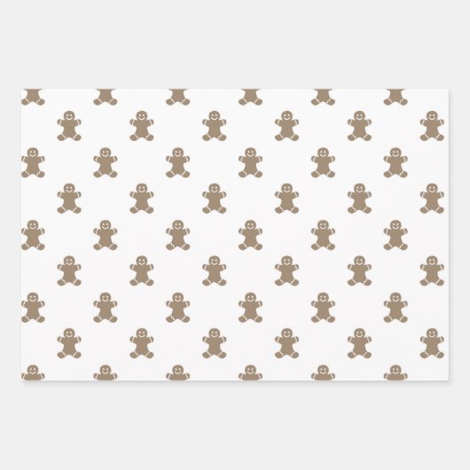 Christmas Gingerbread Reindeer Red Candy Canes Geschenkpapier Set (Vorderseite)