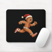 Christmas Gingerbread Running Funny Runners Pajama Mousepad (Mit Mouse)
