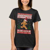Christmas Gingerbread Running Team Funny Xmas Tee  (Vorderseite)