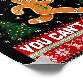 Christmas Gingerbread Running Team Funny Xmas Tee  Poster (Ecke)