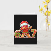 Christmas Gingerbread Six Seven 67 Ice Cream Drip  Karte (Gelbe Blume)