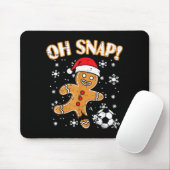 Christmas Gingerbread Soccer Oh Snap Funny Xmas Bo Mousepad (Mit Mouse)