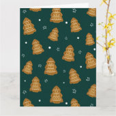 Christmas Gingerbread Trees Karte (Gelbe Blume)