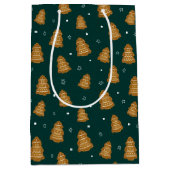 Christmas Gingerbread Trees Wrapping Paper Mittlere Geschenktüte (Vorderseite)