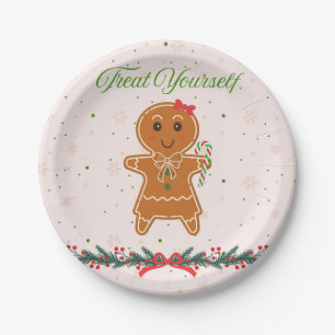 Christmas Gingerbread Woman Pappteller