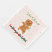 Christmas Gingerbread Woman Serviette (Ecke)