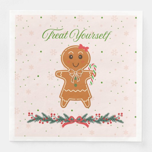 Christmas Gingerbread Woman Serviette (Vorderseite)