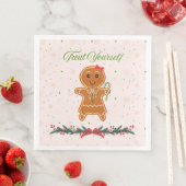 Christmas Gingerbread Woman Serviette (Beispiel)