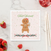 Christmas Gingerbread Woman Serviette (Beispiel)