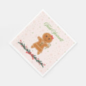 Christmas Gingerbread Woman Serviette (Ecke)