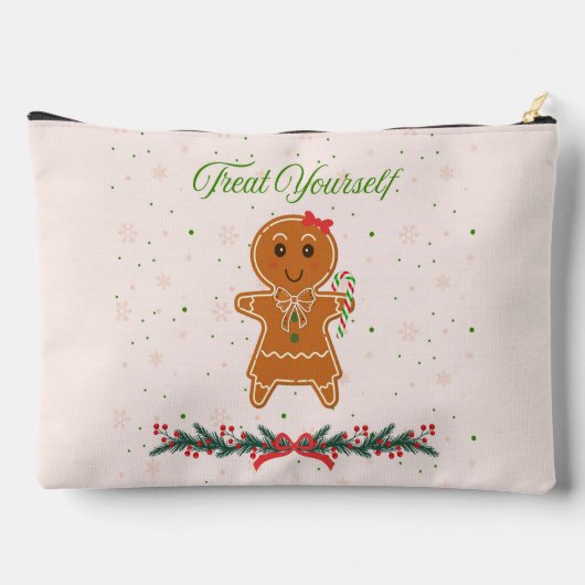 Christmas Gingerbread Woman Zubehörtasche (Rückseite)