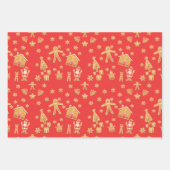 Christmas Gingerbread Wonderland  Geschenkpapier Set (Vorderseite 3)