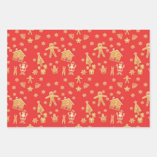 Christmas Gingerbread Wonderland Geschenkpapier Set (Vorderseite 3)