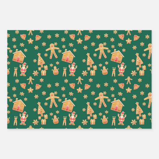 Christmas Gingerbread Wonderland  Geschenkpapier Set (Vorderseite)