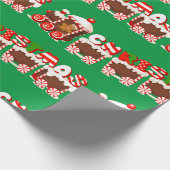 Christmas Gingerbread Zug Geschenkpapier (Ecke)