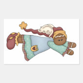 Christmas Gingerbrett Angel Rechteckiger Aufkleber (Vorderseite)