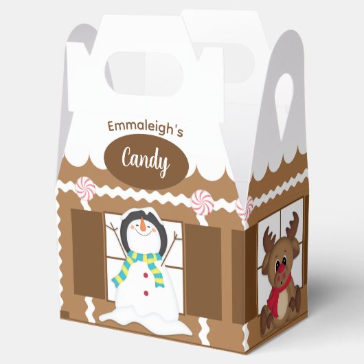 Christmas Gingerbrett Candy Store Niedlich Geschenkschachtel (Geöffnet)
