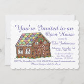 Christmas Gingerbrett Holiday Open House Party Einladung (Vorderseite)