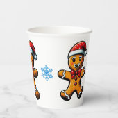Christmas Gingerbrett Man Paper Cup Pappbecher (Rückseite)