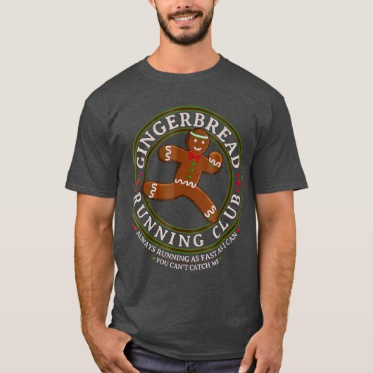 Christmas Gingerbrett Running Club T-Shirt (Vorderseite)