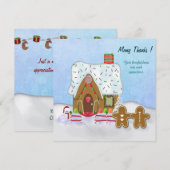 Christmas Gingerbrot House Vielen Dank Dankeskarte (Vorne/Hinten)