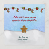 Christmas Gingerbrot House Vielen Dank Dankeskarte (Rückseite)