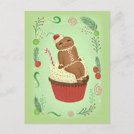 Christmas Gingerbrot Mann Postkarte