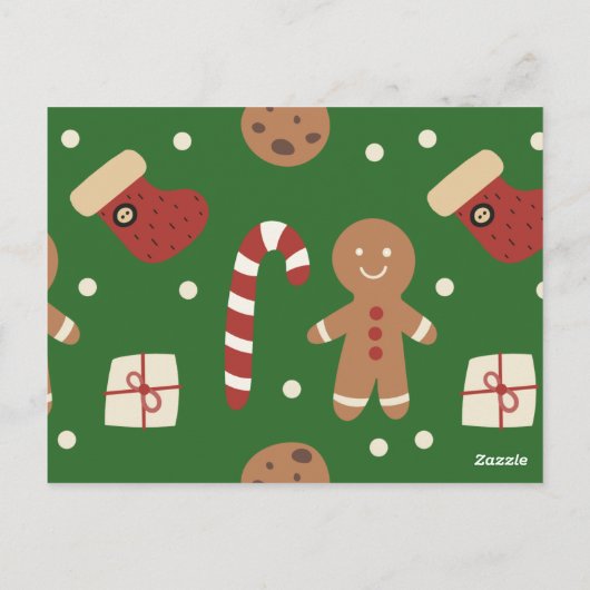 Christmas Gingerbrot Mann Postkarte (Rückseite)