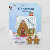 Christmas Gingerbrot Open House Einladung (Vorne/Hinten)
