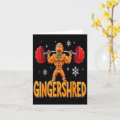 Christmas Gingershred Gym Bodybuilding Funny Ginge Karte (Gelbe Blume)