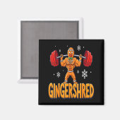 Christmas Gingershred Gym Bodybuilding Funny Ginge Magnet (Vorderseite/Rückseite)