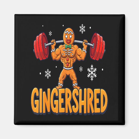 Christmas Gingershred Gym Bodybuilding Funny Ginge Magnet (Vorne)
