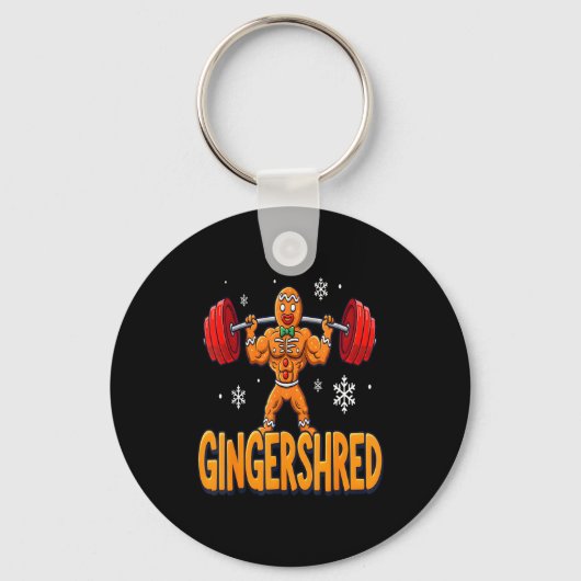 Christmas Gingershred Gym Bodybuilding Funny Ginge Schlüsselanhänger (Vorderseite)