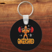 Christmas Gingershred Gym Bodybuilding Funny Ginge Schlüsselanhänger (Vorderseite)
