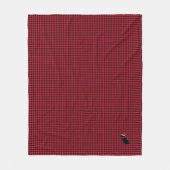 Christmas Gingham Karo Red Black Lab Weihnachtsman Fleecedecke (Vorderseite)