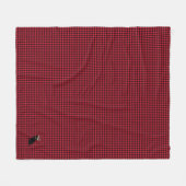 Christmas Gingham Karo Red Black Lab Weihnachtsman Fleecedecke (Vorderseite (Horizontal))