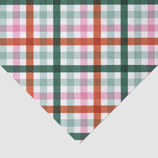 Christmas Gingham Pattern Gewebepapier Seidenpapier (Detail)