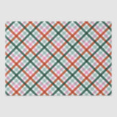 Christmas Gingham Pattern Gewebepapier Seidenpapier (Vorderseite)