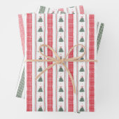 Christmas Gingham Ribbon  Geschenkpapier Set (Beispiel)