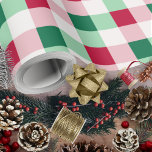 Christmas Gingham - Rot, Grün und Weiß Geschenkpapier<br><div class="desc">Roter,  grüner und weißer Weihnachtsgingham ist als Rollen und als Bogen erhältlich. Faltblätter finden Sie hier: https://www.zazzle.com/z/wwemubfg?rf=238986706153284958</div>