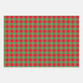 Christmas Gingham Trio Geschenkpapier Set (Vorderseite 3)