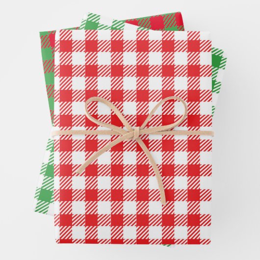 Christmas Gingham Trio Geschenkpapier Set (Beispiel)