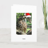 Christmas Giraffe Feiertagskarte (Rückseite)