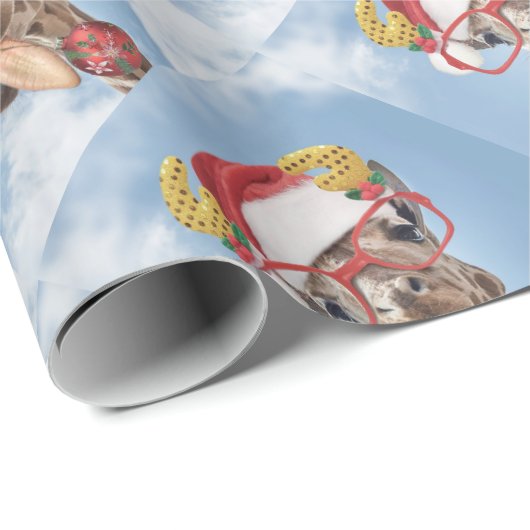 Christmas giraffe geschenkpapier (Rolleneckpunkt)