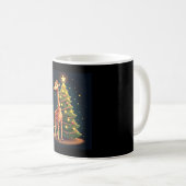 Christmas Giraffe Official Tree Topper Funny Tall Kaffeetasse (VorderseiteRechts)