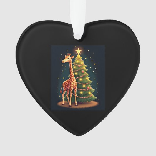 Christmas Giraffe Official Tree Topper Funny Tall Ornament (Vorderseite)